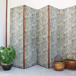 Photo 1 - Paravent bois et tissu cachemire