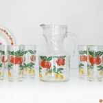 Pichet et verres orange citron