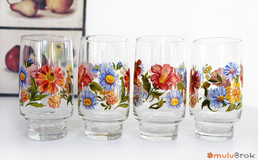 Verre Fleurs sauvages