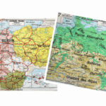 Affiche carte Allemagne Pologne Autriche