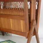 Photo 2 - Porte revues ou jouets bois et rotin