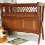 Porte revues ou jouets bois et rotin