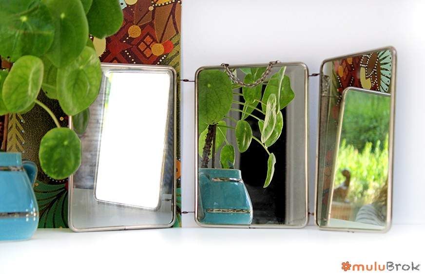 Miroir triptyque de barbier