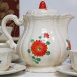 Photo 1 - Vaisselle Digoin Sarreguemines Fleurs oranges