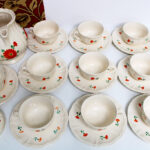 Photo 5 - Vaisselle Digoin Sarreguemines Fleurs oranges