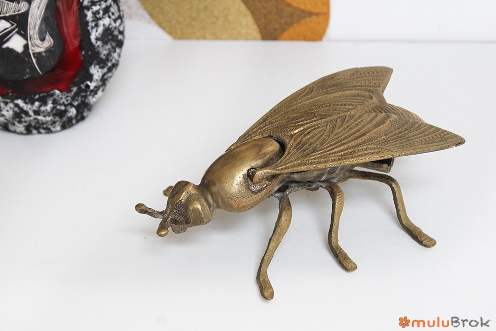 Mouche cendrier laiton