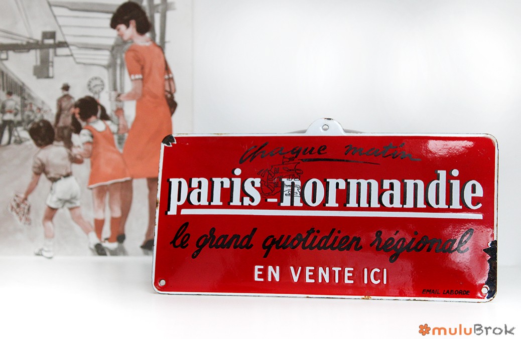 Plaque émaillée Paris Normandie