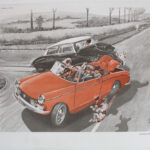 Photo 1 - Affiche Le train en gare SNCF / L’automobile