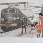 Photo 2 - Affiche Le train en gare SNCF / L’automobile