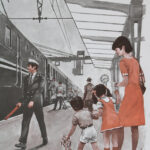 Photo 4 - Affiche Le train en gare SNCF / L’automobile