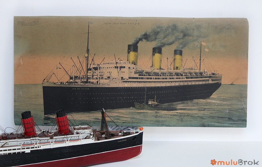Chromo Paquebot Ile de France