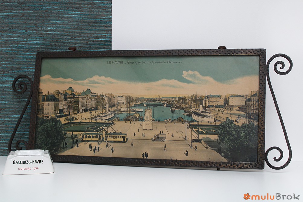 Chromo Le Havre Place Gambetta et Bassin du Commerce