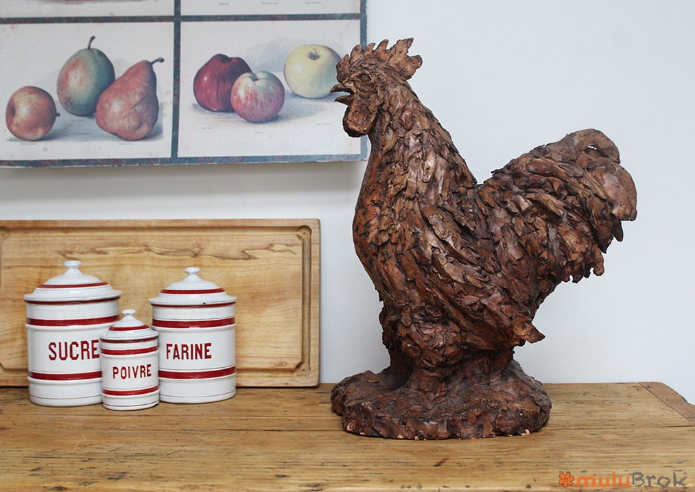 Le coq sculpture signée Boudin