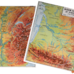 Affiche carte Alpes Jura Bassin aquitain et Pyrénées