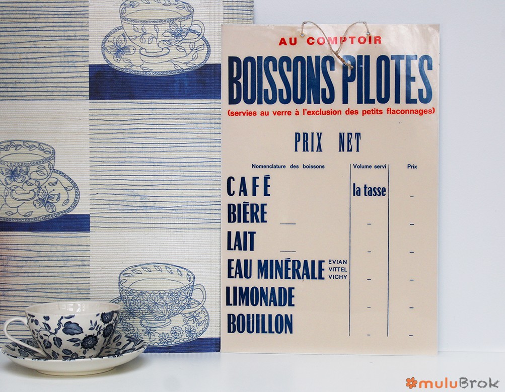 Pancarte tarifs Boissons Pilotes