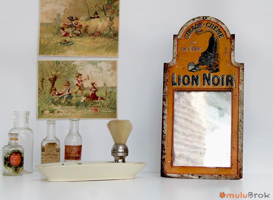 Miroir Lion Noir
