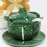 Photo 2 - Soupière et assiette chou vert