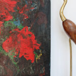 Photo 3 - Tableau signé Pierre Piget Le bouquet rougeoyant