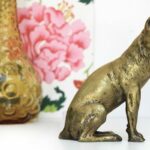Chien berger en laiton