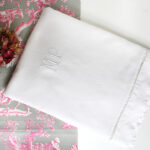 Photo 1 - Drap de lit ancien monogrammé