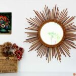 Miroir soleil rotin