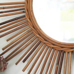 Photo 1 - Miroir soleil rotin