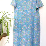 Photo 2 - Robe vintage à fleurs bleues