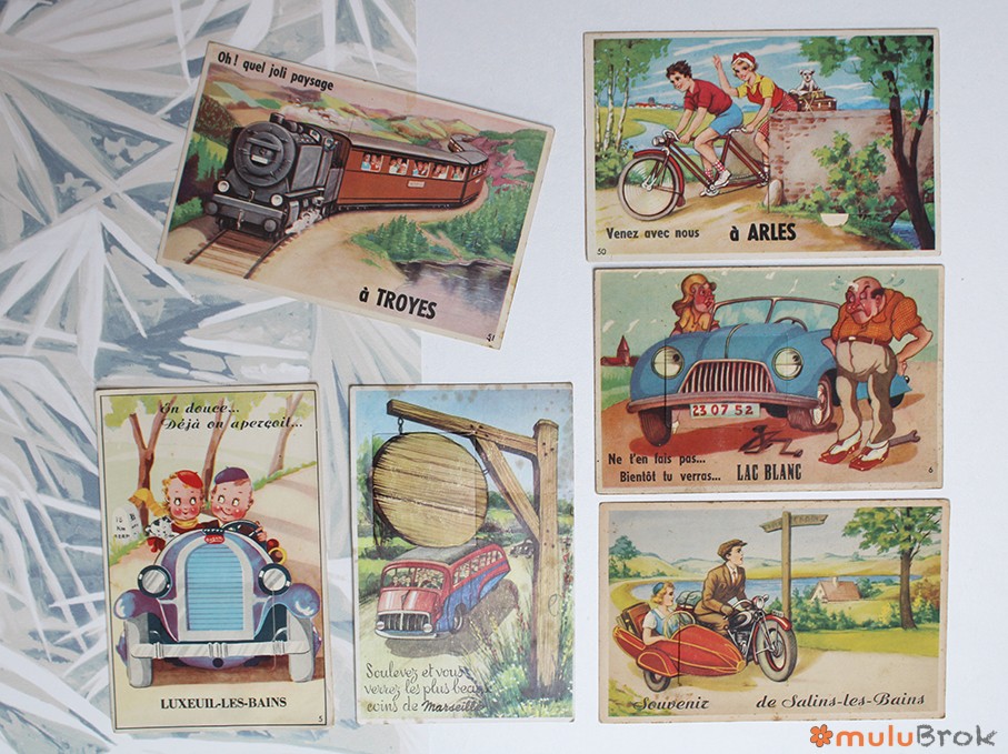 Carte postale à système