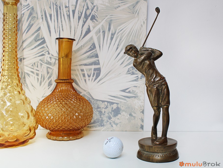 Statue bronze le golfeur