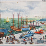 Photo 4 - Affiche Le port de pêche / Travail dans la forêt