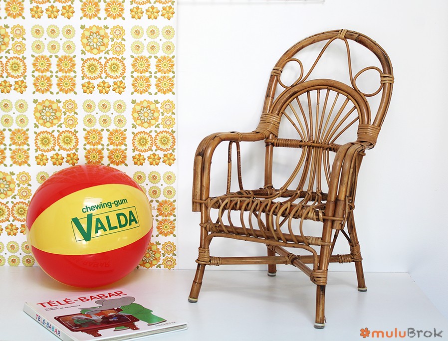 Fauteuil rotin enfant