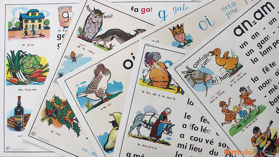 Affiche scolaire Alphabet méthode de lecture
